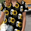 Shop Skull Sunflower Hawaiian Shirt