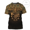 Skull Eagle Marine Corps Full Printed T-Shirt
