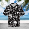 Smoking Skull Black White 2022 Authentic Hawaiian Shirts