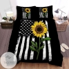 Sunflower American Flag Bed Sheets Spread Comforter Duvet Cover Bedding Sets 2022