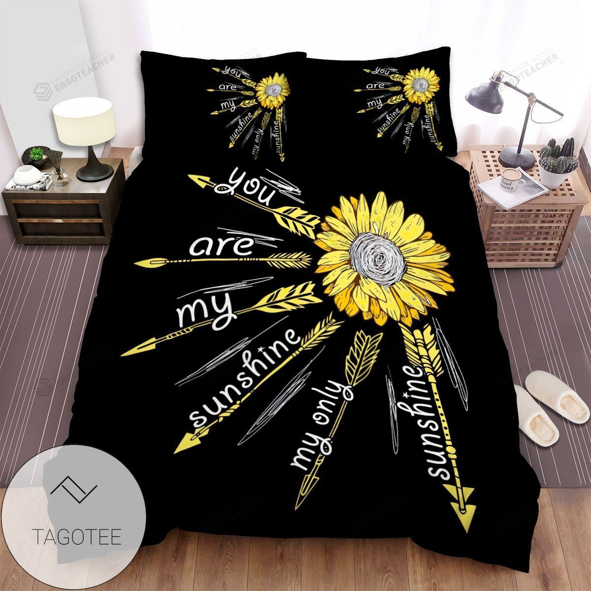 Sunflower Arrows You Are My Sunshine Bed Sheets Spread Comforter Duvet Cover Bedding Sets 2022