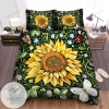 Sunflower Art Insects Bed Sheets Spread Comforter Duvet Cover Bedding Sets 2022