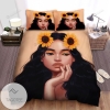 Sunflower Black Girl Art Bed Sheets Spread Comforter Duvet Cover Bedding Sets 2022