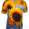 Sunflower Butterfly Mens All Over Print T-shirt