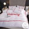 Supreme White 2 Bedding Sets Duvet Cover Sheet Cover Pillow Cases Luxury Bedroom Sets 2022