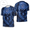 Tampa Bay Lightning Nhl Fan Skull 3d All Over Print T-shirt