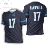 Tennessee Titans Ryan Tannehill #17 Nfl America Football Team Logo New Game Navy 2019 3d Designed Allover Gift For Titans Fans 3d All Over Print T-shirt