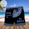 Tennessee Titans Stop Staring At My Balls Funny Men Beach Shorts