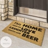 This Home Runs On Love Laughter And Ice Cold Beer Doormat