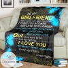 To My Girlfriend I Love You Forever And Always Good Night Baby Blanket