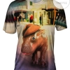 Tree Corner Hat Pygmy Hippo Mens All Over Print T-shirt