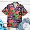 Tropical Leaves Flamingo Hawaiian Shirt For Men With Vibrant Colors And Textures