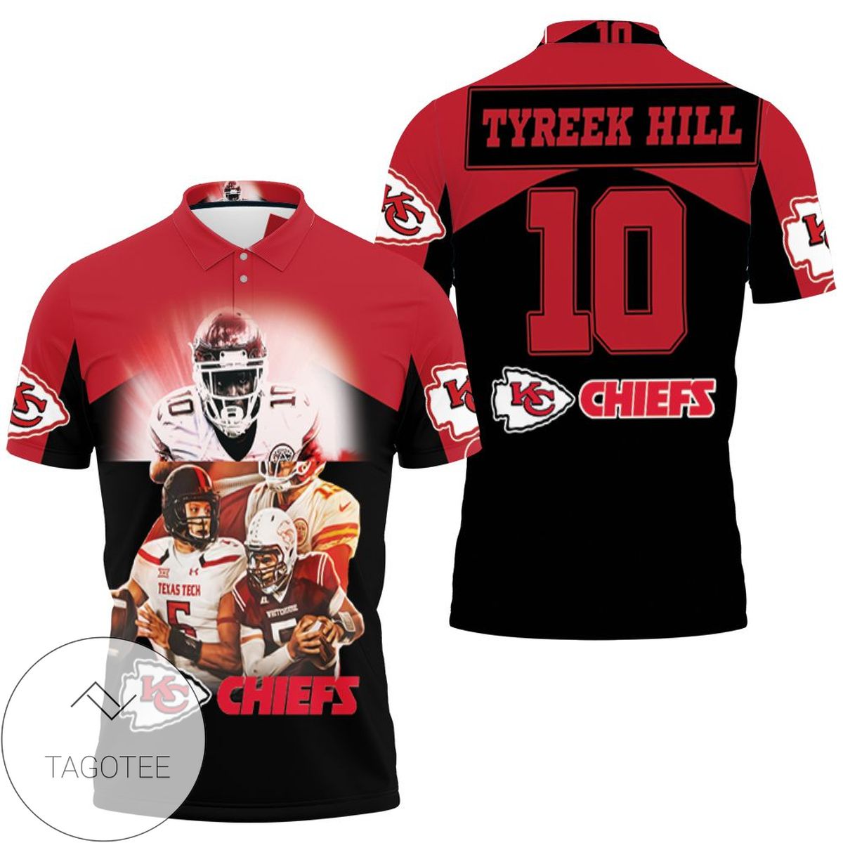 Tyreek Hill 10 Kansas City Chiefs Afc West Division Champions Super Bowl 2021 All Over Print Polo Shirt