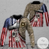 US Army American Flag 3d All Over Print Hoodie And Zipper Hoodie Jacket