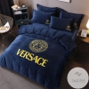 Versace Deep Blue 3 Bedding Sets Duvet Cover Sheet Cover Pillow Cases Luxury Bedroom Sets 2022