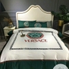 Versace White Green Style 1 Bedding Sets Duvet Cover Sheet Cover Pillow Cases Luxury Bedroom Sets 2022