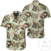 Vintage Tropical Jungle Leaves Orchid Bird Hawaiian Shirt 3d
