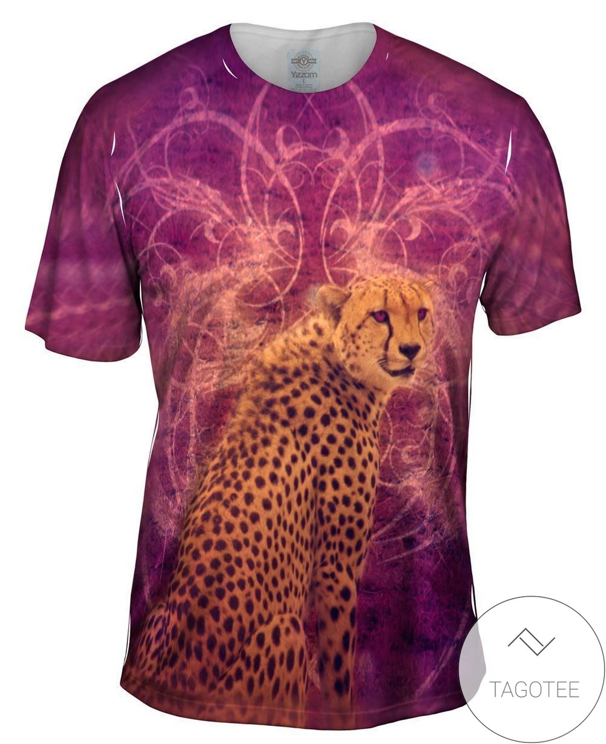 Violet Eyes Cheetah Mens All Over Print T-shirt
