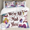We Are All Mad Here Alice In Wonderland 2010 Cartoon Movie 5 Bedding Set 2022
