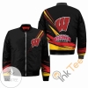 Wisconsin Badgers NCAA Black Apparel Best Christmas Gift For Fans Bomber Jacket