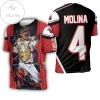 Yadier Molina St Louis Cardinals Logo Golden Shield Throwing For Fan 3d All Over Print T-shirt