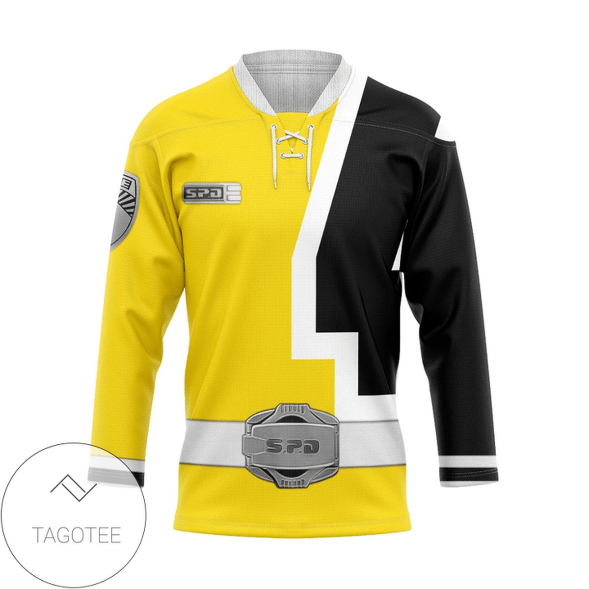 Yellow Ranger S.P.D Custom Hockey Jersey