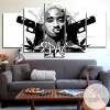 2Pac Tupac Abstract Portrait Abstract Five Panel Canvas 5 Piece Wall Art Set