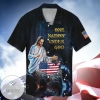 4th Of July Independence Day American Jesus One Nation Under God Graphic Print Short Sleeve Hawaiian Casual Shirt