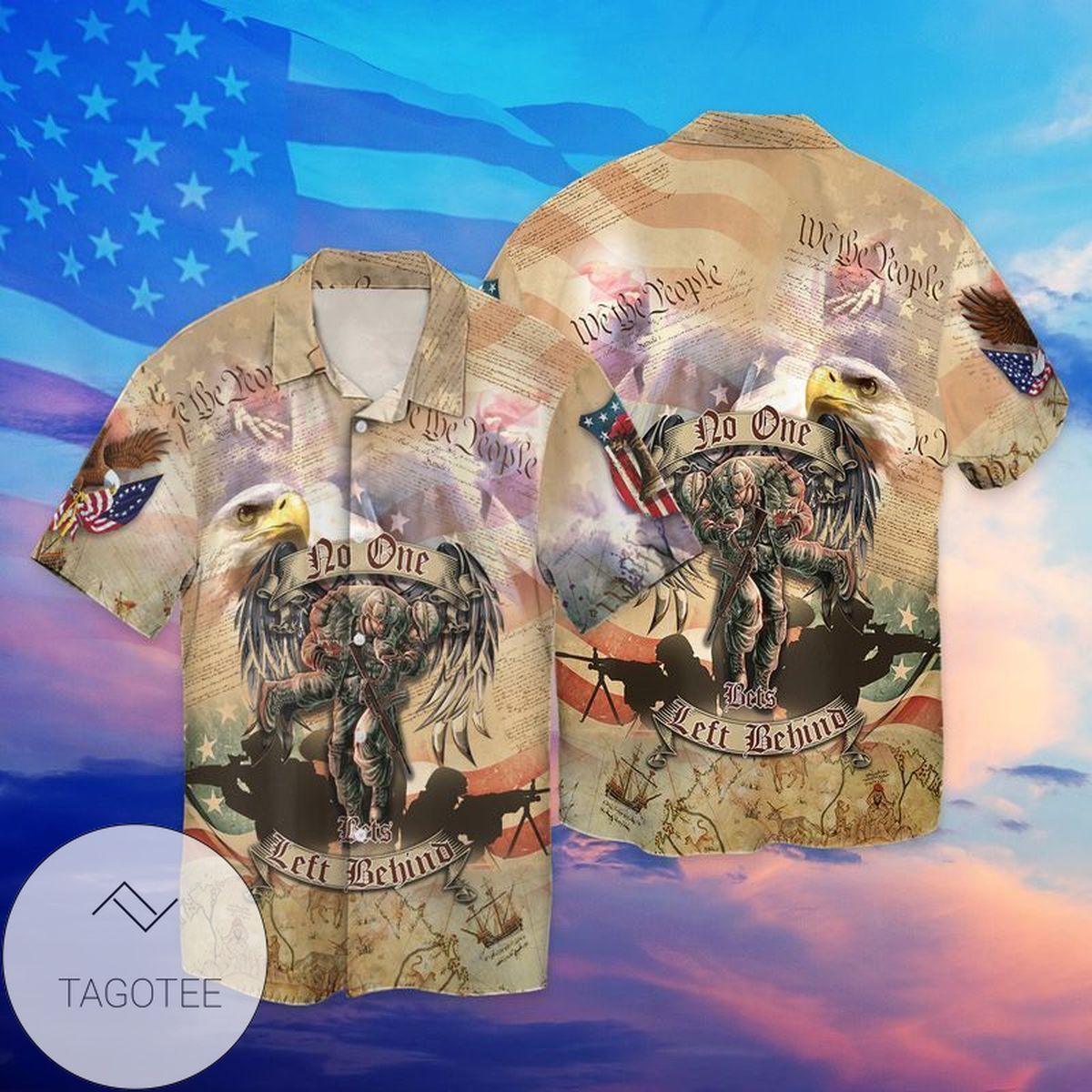 4th Of July Independence Day Memorial Day Veteran No One Left Behind For Men And Women Graphic Print Short Sleeve Hawaiian Casual Shirt