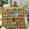 61 Postcards Of American National Parks Quilt Blanket