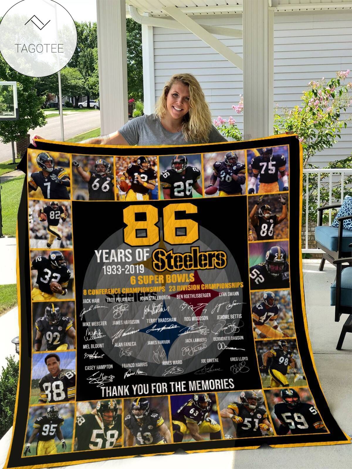 86Th Pittsburgh Steelers Quilt Blanket