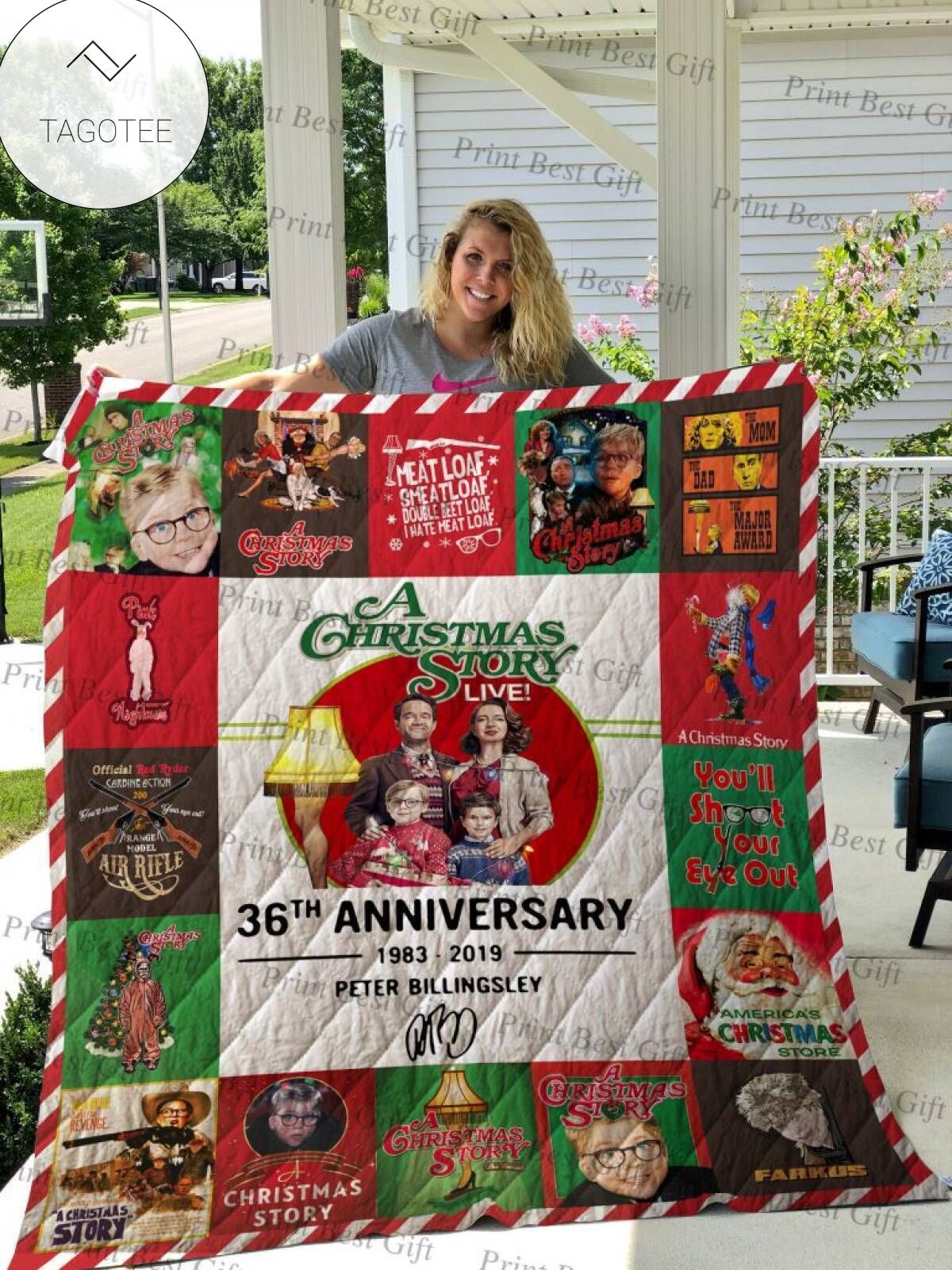 A Christmas Story Poster Version Quilt Blanket