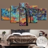 Abstract Tree 1 Nature Five Panel Canvas 5 Piece Wall Art Set