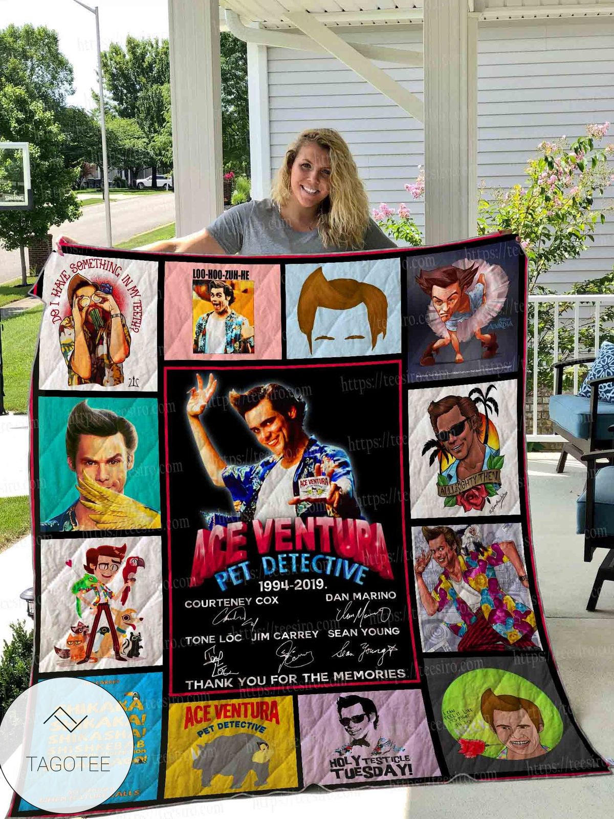 Ace Ventura Pet Detective 1994-2019 Thank You For The Memories Signatures Quilt Blanket
