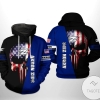 Akron Zips NCAA US Flag Skull 3D Printed Hoodie Zipper Hooded Jacket