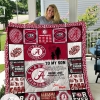 Alabama Crimson Tide To My Son Love Mom Quilt Blanket