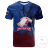 American Eagles All Over Print T-Shirt Men's Basketball Net Grunge Pattern- NCAA