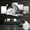 Ariana Grande Black And White Celebrity Five Panel Canvas 5 Piece Wall Art Set