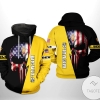 Arizona State Sun Devils NCAA US Flag Skull 3D Printed Hoodie Zipper Hooded Jacket
