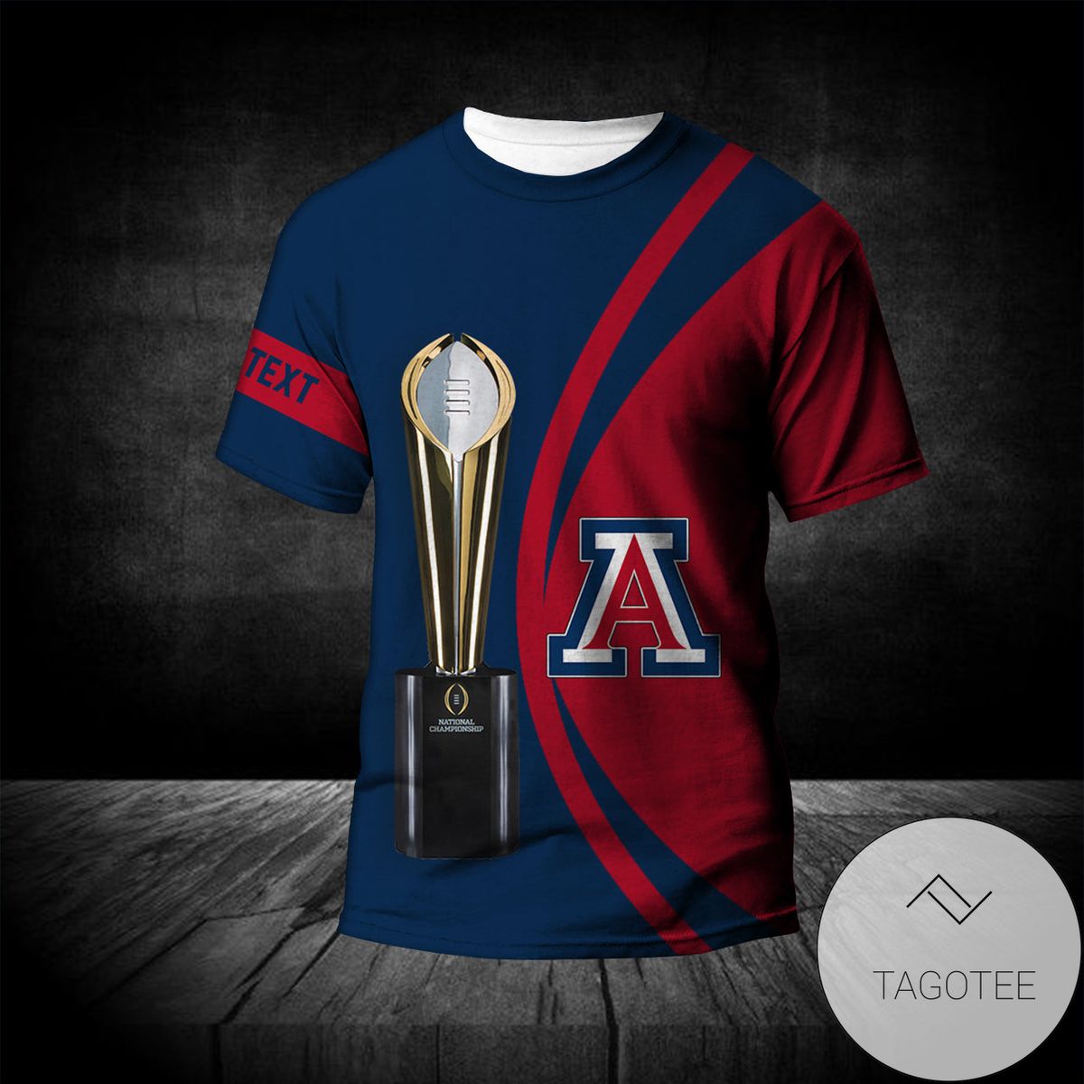 Arizona Wildcats All Over Print T-Shirt 2022 National Champions Legendary- NCAA