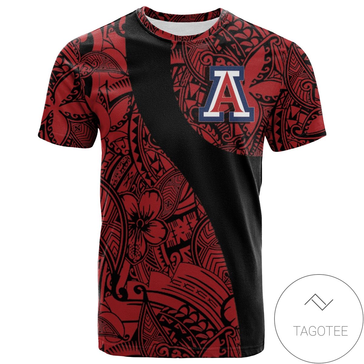 Arizona Wildcats All Over Print T-Shirt Polynesian - NCAA