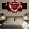 Arsenal Football Club Sport Five Panel Canvas 5 Piece Wall Art Set