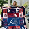 Atlanta Braves To My Granddaughter Love Grandpa Quilt Blanket