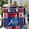 Atlanta Braves To My Grandson Love Grandmom Quilt Blanket