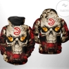 Atlanta Hawks NBA Skull 3D Printed Hoodie Zipper Hooded Jacket