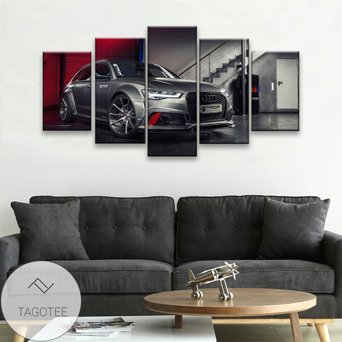 Audi RS6 Prior Design Five Panel Canvas 5 Piece Wall Art Set