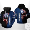 BYU Cougars NCAA US Flag Skull 3D Printed Hoodie Zipper Hooded Jacket