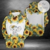 Baby Elephant Sunflower 3D Printed Hoodie Zipper Hooded Jacket