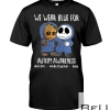 Baby Groot And Baby Jackeleton We Wear Blue For Autism Awareness Shirt