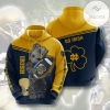 Baby Groot Notre Dame Fighting Irish 3D Printed Hoodie Zipper Hooded Jacket